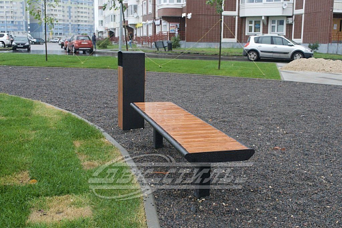 Скамейка стальная «Ло» без спинки.  �8